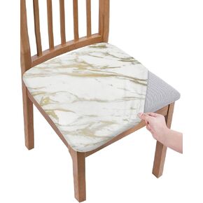 Savannan Dining Room Chair Seat Covers, Farmhouse Decoration Nautical Anchor Compass Vintage Wooden Earth Tone Removable Stretch Chair Seat Cushion Slipcovers Protector for Holiday Party, Set of 2 in Saudi Arabia