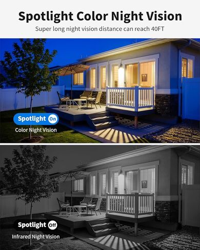 كاميرات TKENPRO 2K لاسلكية لأمن المنزل، كاميرات أمان تعمل بالطاقة الشمسية لاسلكية في الهواء الطلق 355 درجة PTZ مع رؤية ليلية ملونة، كشف حركة PIR، صفارة إنذار، محادثة ثنائية الاتجاه، SD/سحابة in Kuwait