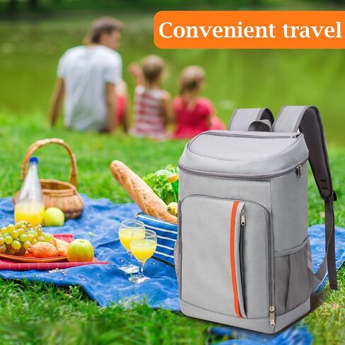 حقيبة ظهر تبريد معزولة مقاومة للماء 30 علبة، مبردات حقيبة ظهر معزولة كبيرة مضادة للتسرب، حقيبة تبريد الشاطئ للرجال والنساء إلى الشاطئ والغداء والنزهات والتخييم والمشي لمسافات طويلة ورحلات السفر والسفر in Kuwait