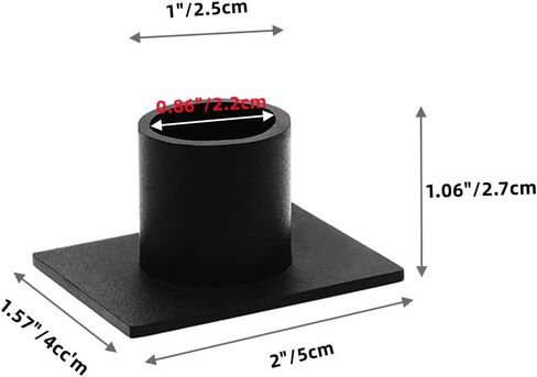Candle Holder Set of 8, 0.86 Inch Diameter Taper Candle Holder,Matte Black Candlestick Holder for Home Decoration,Christmas,Wedding,Dinning,Party,Housewarming Gifts (Iron, Black) in Saudi Arabia
