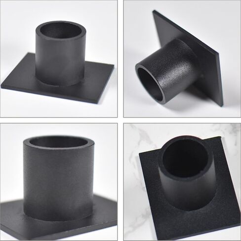 Candle Holder Set of 8, 0.86 Inch Diameter Taper Candle Holder,Matte Black Candlestick Holder for Home Decoration,Christmas,Wedding,Dinning,Party,Housewarming Gifts (Iron, Black) in Saudi Arabia