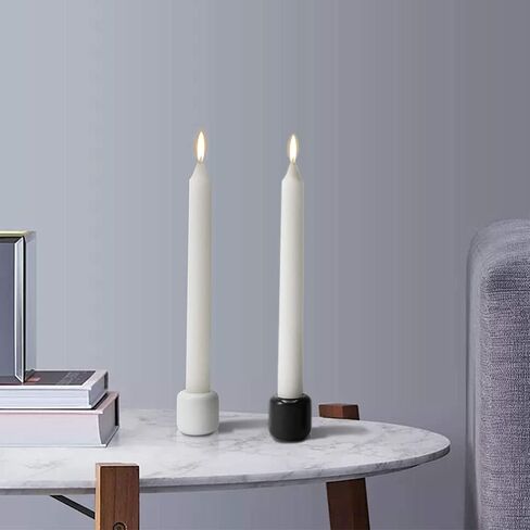 Candle Holder Set of 8, 0.86 Inch Diameter Taper Candle Holder,Matte Black Candlestick Holder for Home Decoration,Christmas,Wedding,Dinning,Party,Housewarming Gifts (Iron, Black) in Saudi Arabia