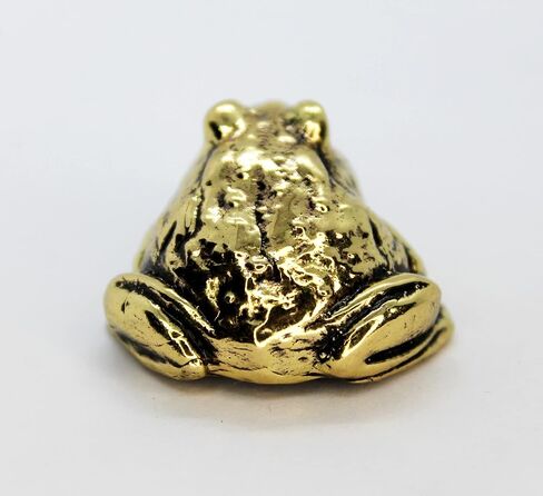 Brass Toad Frog Figurine Hand-Curved and Hand-Casted Spiritual Animal Ornament Sculpture Home Decoration Art Miniature in Saudi Arabia
