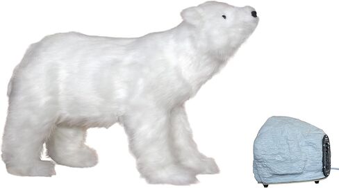 كوينز أوف كريسماس 19 بوصة رسوم متحركة رأس الدب القطبي الصغير يتحرك مع الموسيقى in Kuwait