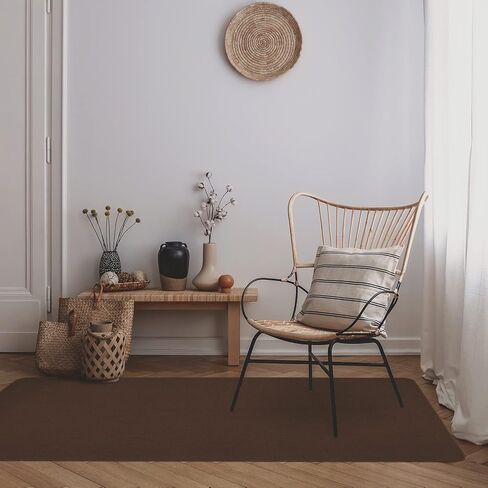 House, Home and More Skid-Resistant Carpet Indoor Area Rug Floor Mat - Chocolate Brown - 2 Feet X 3 Feet in Saudi Arabia