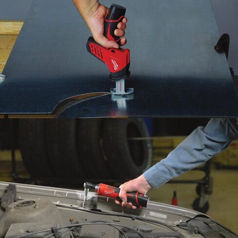 Milwaukee 2498-25 M12 12V Cordless 5-Tool Combo Kit: 2407-20 3/8 in.Drill/Driver + 2462-20 1/4 in. Hex Impact Driver+2420-20 Hackzall Recip Saw+2457-20 3/8 in.Ratchet+49-24-0146 LED Worklight,YKGAV in Saudi Arabia