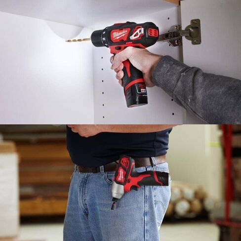 Milwaukee 2498-25 M12 12V Cordless 5-Tool Combo Kit: 2407-20 3/8 in.Drill/Driver + 2462-20 1/4 in. Hex Impact Driver+2420-20 Hackzall Recip Saw+2457-20 3/8 in.Ratchet+49-24-0146 LED Worklight,YKGAV in Saudi Arabia