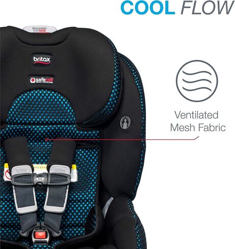 مقعد سيارة بريتاكس Boulevard ClickTight القابل للتحويل ، بلون أزرق مخضر متدفق بارد، 50.47 سم × 58.42 سم × 59.89 سم (عبوة من قطعة واحدة) in Kuwait