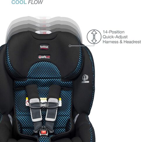 مقعد سيارة بريتاكس Boulevard ClickTight القابل للتحويل ، بلون أزرق مخضر متدفق بارد، 50.47 سم × 58.42 سم × 59.89 سم (عبوة من قطعة واحدة) in Kuwait