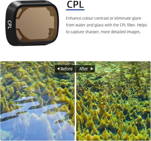 فلتر عدسة سي بي ال من بي ار دي ار سي متوافق مع دي جيه اي ميني 3 برو، فلتر زجاجي بصري مستقطب لملحقات طائرة درون ميني 3 in Kuwait