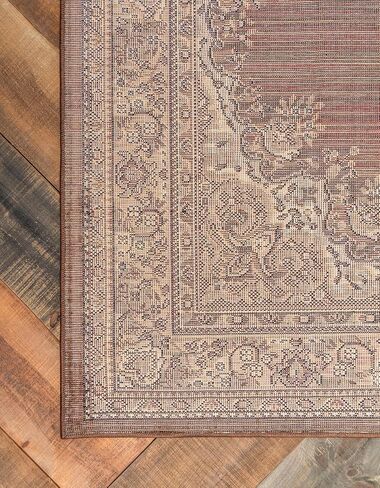 Rugs.com Amaya Collection Rug – 2' x 3' Brown Medium Rug Perfect for Entryways, Kitchens, Breakfast Nooks, Accent Pieces in Saudi Arabia