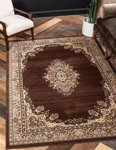 Rugs.com Amaya Collection Rug – 2' x 3' Brown Medium Rug Perfect for Entryways, Kitchens, Breakfast Nooks, Accent Pieces in Saudi Arabia
