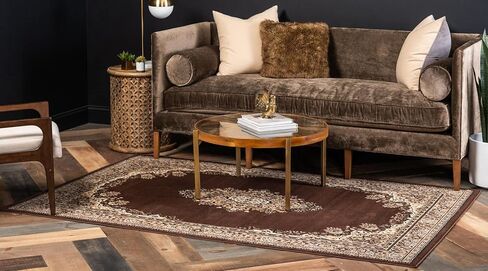 Rugs.com Amaya Collection Rug – 2' x 3' Brown Medium Rug Perfect for Entryways, Kitchens, Breakfast Nooks, Accent Pieces in Saudi Arabia