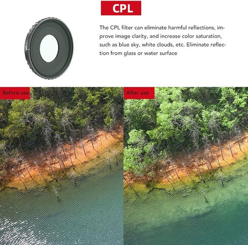 CPL Filter Kit for DJI Osmo Action 3, HD Optical Glass Multi Coated Lens Polarizing Lens Filter, for Action Camera Photograph Accessories in Saudi Arabia