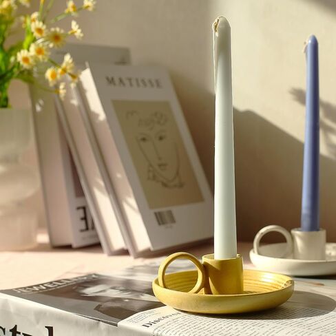 حامل أعواد MDFAYE Palo Santo، مبخرة بخور سيراميك مصنوعة يدويًا لعصي البخور Palo Santo، حامل حكيم للحرق، حامل شموع سيراميك وماسك الرماد (أبيض مرقط) in Kuwait