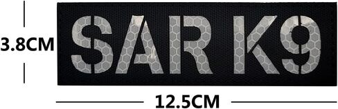 Taifeng قطعتان من الرقع المضيئة SAR K9 للكلاب، رقع قابلة للإزالة مع دعامة خطافية لأحزمة صدرية الحيوانات، والياقات، والمقاود (أسود وأبيض) (لون مضيء) in Kuwait