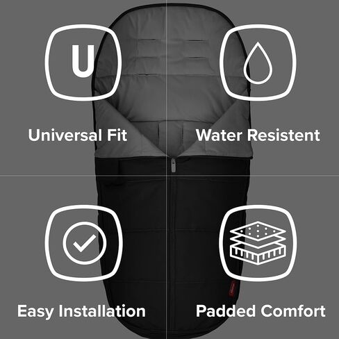 Diono All Weather Stroller Footmuff, Universal Fit from Baby to Toddler with Cozy Super Soft Padding, Weatherproof, Water Resistant Lining, Yellow Sulphur in Saudi Arabia