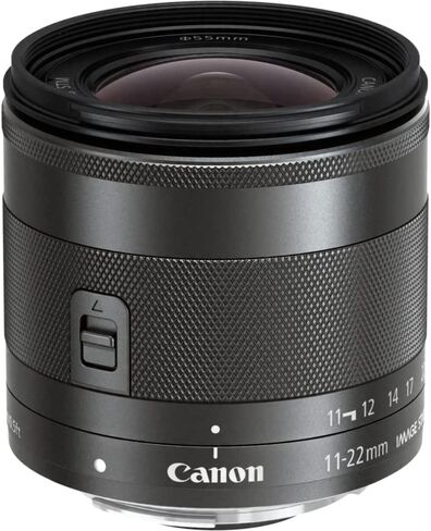 Canon EF-M 11-22mm f/4-5.6 is STM Lens (7568B002) + Filter Kit + Backpack + 64GB Card + Lens Pouch + Card Reader + Tripod + Memory Wallet + Cap Keeper + Cleaning Kit + Hand Strap + More (Renewed) in Saudi Arabia