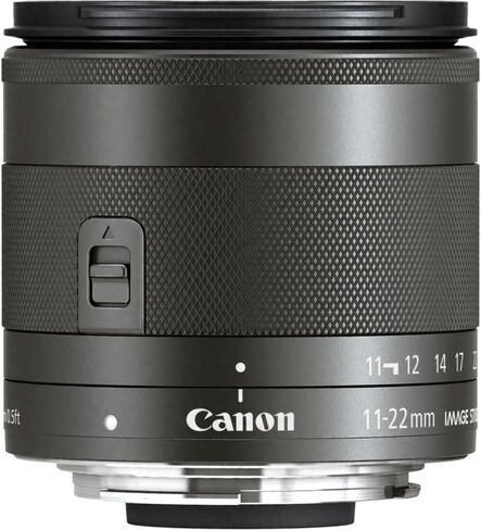 Canon EF-M 11-22mm f/4-5.6 is STM Lens (7568B002) + Filter Kit + Backpack + 64GB Card + Lens Pouch + Card Reader + Tripod + Memory Wallet + Cap Keeper + Cleaning Kit + Hand Strap + More (Renewed) in Saudi Arabia