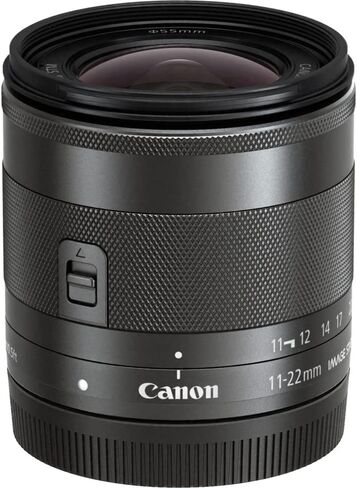 Canon EF-M 11-22mm f/4-5.6 is STM Lens (7568B002) + Filter Kit + Backpack + 64GB Card + Lens Pouch + Card Reader + Tripod + Memory Wallet + Cap Keeper + Cleaning Kit + Hand Strap + More (Renewed) in Saudi Arabia