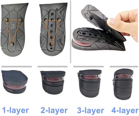 Kalevel Unisex 3cm Height Increase Insole 1.2 Inches Breathable Adjustable Insoles Height Increase Insoles Shoe Lifts Increased Shoe Pad Elevator Insoles Half Elevator Insole for Men Women in Saudi Arabia