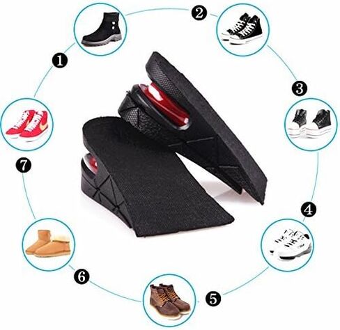Kalevel Unisex 3cm Height Increase Insole 1.2 Inches Breathable Adjustable Insoles Height Increase Insoles Shoe Lifts Increased Shoe Pad Elevator Insoles Half Elevator Insole for Men Women in Saudi Arabia
