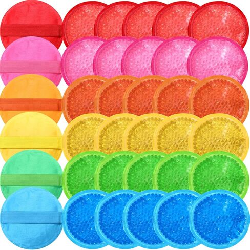 TrelaCo 36 Pcs Small Ice Packs for Injuries Reusable Boo Boo Ice Packs Hot and Cold Gel Bead Ice Pack Cold Compress Mini Round Ice Packs for Pain Relief Face Breast Tired Eyes Face Neck in Saudi Arabia