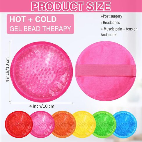 TrelaCo 36 Pcs Small Ice Packs for Injuries Reusable Boo Boo Ice Packs Hot and Cold Gel Bead Ice Pack Cold Compress Mini Round Ice Packs for Pain Relief Face Breast Tired Eyes Face Neck in Saudi Arabia