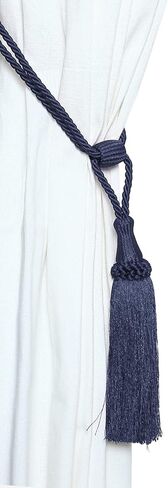 MALOINTEX 2 Pack Curtain Hand-Woven Tiebacks Crystal Holdbacks Home Decorative Tassels - Burgandy RED in Saudi Arabia