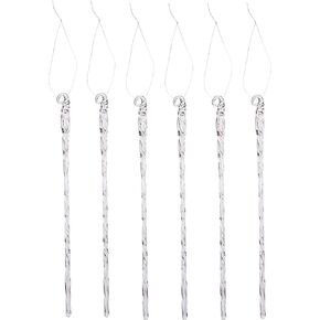 Kurt Adler B1813 6-Piece Glass Twist Icicle Ornaments, 7.5-Inch in Saudi Arabia