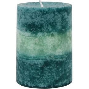 3 x 4 Inch Tritone Blue/Teal Scented Pillar Candle in Kuwait