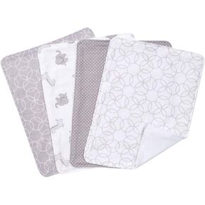 مجموعة ملابس التجشؤ من تريند لاب مكونة من 4 قطع - دوائر باللون الرمادي in Kuwait