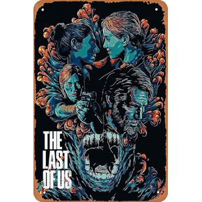 ملصق لعبة فيديو The Last of Us من TersShawl علامة معدنية عتيقة من القصدير 8 × 12 بوصة in Kuwait