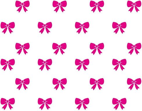 Bowtie Wall Decals - 24 pcs Pink Ribbons Stickers for Kids Room Decor - Removable PVC Vinyl Bow Tie Wall Decal - Lovely Little Bows Sticker for Princess Girl Bedroom - Blush Color JWH186 (blush 4"x 4" inch) in Saudi Arabia