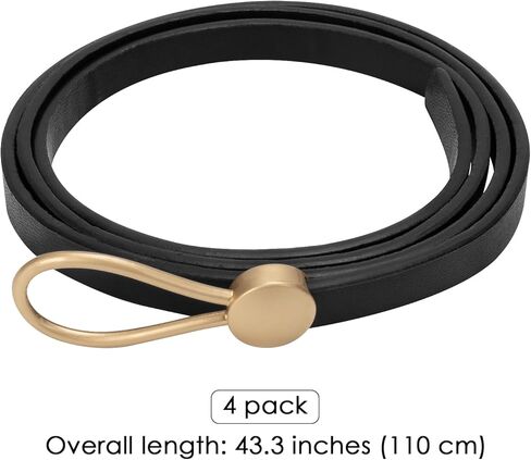 اربطة ستائر جلدية من 4 قطع، اربطة ستائر خارجية، اربطة ستائر بنمط بيت المزرعة لتزيين المنزل، اربطة خلفية سوداء للستائر in Kuwait