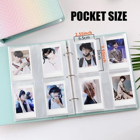 ألبوم صور LIFEBEA 400 جيب متدرج الألوان لـ Polaroid Snap PIC-300 Z2300، كتاب ألبوم صور 2x3 لـ Fujifilm Instax Mini 11 9 Evo 90 70 40 8 7 LiPlay كاميرا فورية (شبكة ماسية) in Saudi Arabia