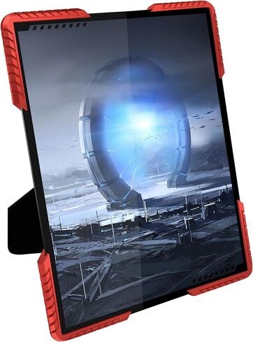 Bluesun 5x7 picture frame red, picture frames glass, hanging picture frame, Matted for wall and tabletop Decor (5x7, Red) in Kuwait