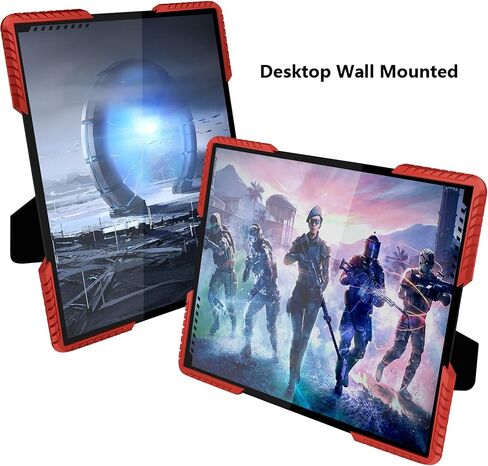 Bluesun 5x7 picture frame red, picture frames glass, hanging picture frame, Matted for wall and tabletop Decor (5x7, Red) in Kuwait