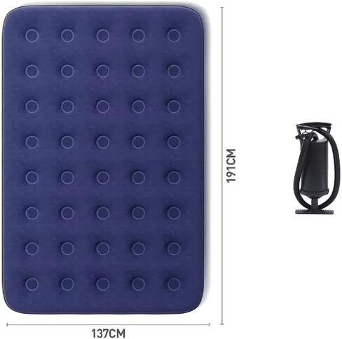 Figrosd Double Camping Sleeping Pad with Built-in Pump 2-3 Person Inflatable Camping Mattress for Backpacking、Traveling、Hiking and Durable & Comfortable-Size 75x54x9 inch (Blue) in Saudi Arabia