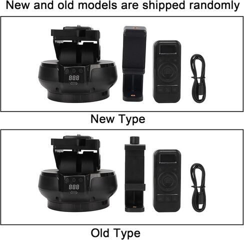 رأس ثلاثي القوائم بانورامي بمحرك يدور 360 درجة بتردد 2.4 جيجا هرتز مع جهاز تحكم عن بعد لاسلكي، وظائف تصوير متعددة، أقصى حمل يصل إلى 1 كجم لكاميرا الهاتف المحمول in Kuwait