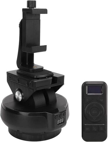 رأس ثلاثي القوائم بانورامي بمحرك يدور 360 درجة بتردد 2.4 جيجا هرتز مع جهاز تحكم عن بعد لاسلكي، وظائف تصوير متعددة، أقصى حمل يصل إلى 1 كجم لكاميرا الهاتف المحمول in Kuwait