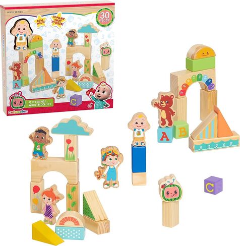 Cocomelon Just Play 96124 JJ & Friends Wood Block Set, Multi-Color in Kuwait