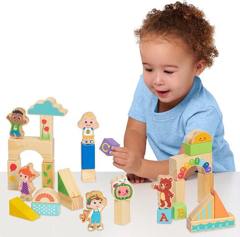 Cocomelon Just Play 96124 JJ & Friends Wood Block Set, Multi-Color in Kuwait