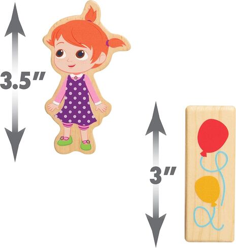 Cocomelon Just Play 96124 JJ & Friends Wood Block Set, Multi-Color in Kuwait