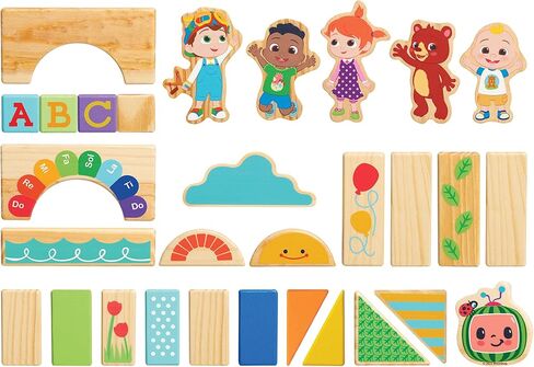 Cocomelon Just Play 96124 JJ & Friends Wood Block Set, Multi-Color in Kuwait