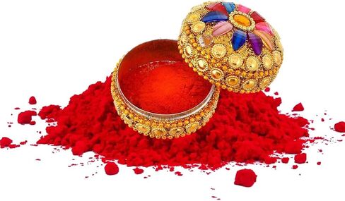 The Attic Round Shape Sindoor Boxes| Kumkum Holder| Shingar Dani| Sindoor Dibbi| Box Bharani Wedding Return Gifts for Womens Ladies Brides (2.5 x 4.5X 4.5 cm) in Saudi Arabia