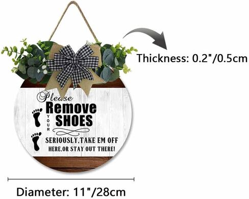 Please Remove Your Shoes Sign,Remove Your Shoes Wood Sign,Shoes Off Sign front door welcome sign Wreath in Saudi Arabia