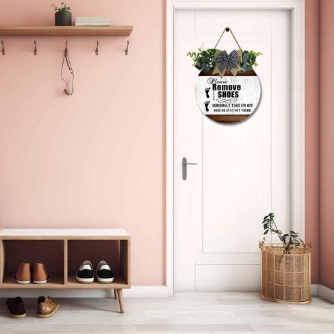 Please Remove Your Shoes Sign,Remove Your Shoes Wood Sign,Shoes Off Sign front door welcome sign Wreath in Saudi Arabia