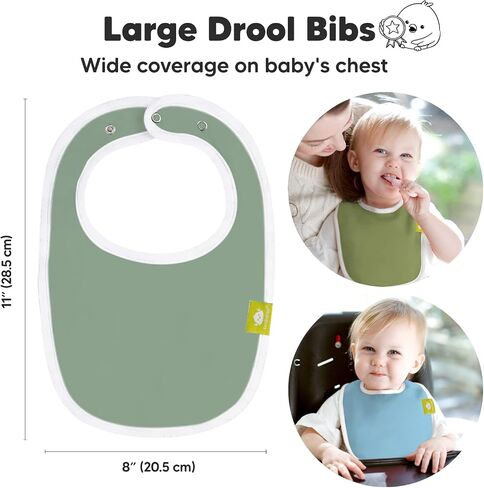 KeaBabies 8-Pack Organic Baby Bibs for Girls & Boys and 8-Pack Organic Baby Bandana Bibs, Baby Bibs - Teething Baby Bibs for Boy, Girl - Drool Bibs for Baby Girl, Baby Boy in Saudi Arabia