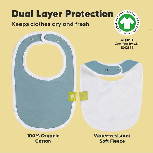 KeaBabies 8-Pack Organic Baby Bibs for Girls & Boys and 8-Pack Organic Baby Bandana Bibs, Baby Bibs - Teething Baby Bibs for Boy, Girl - Drool Bibs for Baby Girl, Baby Boy in Saudi Arabia
